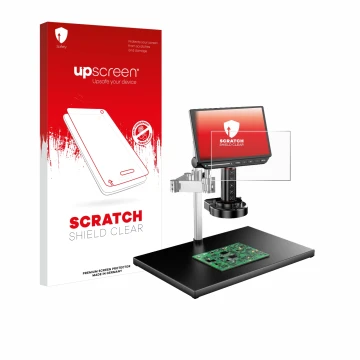 Front side of a product packaging with the brand logo upscreen. Next to it is the device Tomlov TM4K-AF-MAX shown with the cor