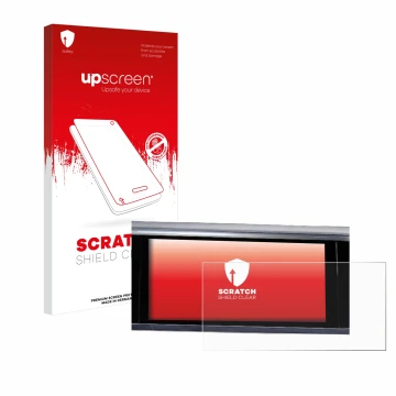 Front side of a product packaging with the brand logo upscreen. Next to it is the device Audi Q3 Sportback 35 TFSI Infotainmen