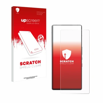 Front side of a product packaging with the brand logo upscreen. Next to it is the device ZTE Nubia Red Magic 10 Pro shown with