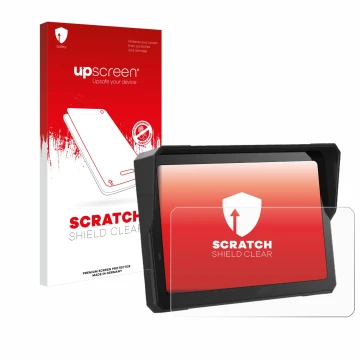 Front side of a product packaging with the brand logo upscreen. Next to it is the device Carpuride W702 Pro 7