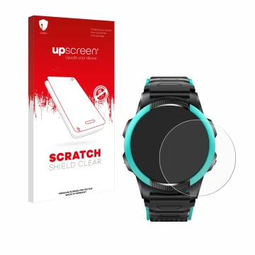 Front side of a product packaging with the brand logo upscreen. Next to it is the device SaveFamily Slim 4G shown with the cor
