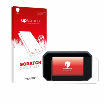 Front side of a product packaging with the brand logo upscreen. Next to it is the device Suzuki GSX-8S 2024 shown with the cor