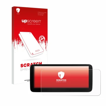 Front side of a product packaging with the brand logo upscreen. Next to it is the device Xtrons B0CMTQ48KL 10,25