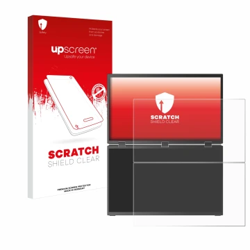 Front side of a product packaging with the brand logo upscreen. Next to it is the device Uperfect UStation Delta Max 18.5