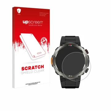 Front side of a product packaging with the brand logo upscreen. Next to it is the device Blackview W50 Pro 1.45