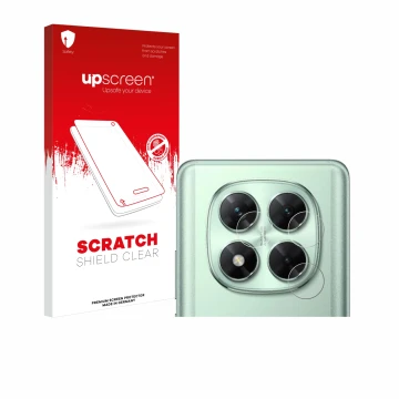 Front side of a product packaging with the brand logo upscreen. Next to it is the device Xiaomi Poco X7 (ONLY Camera) shown wi