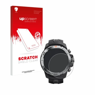 Front side of a product packaging with the brand logo upscreen. Next to it is the device Xiaomi Mibro GS Explorer shown with t