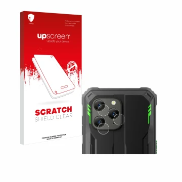 Front side of a product packaging with the brand logo upscreen. Next to it is the device Blackview BV5300 Plus (ONLY Camera Le