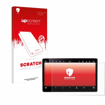 Front side of a product packaging with the brand logo upscreen. Next to it is the device Skoda Kodiaq RS 13