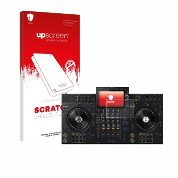 Front side of a product packaging with the brand logo upscreen. Next to it is the device Pioneer XDJ-AZ shown with the corresp