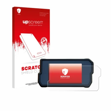 Front side of a product packaging with the brand logo upscreen. Next to it is the device KTM RC125 / RC390 2022+ shown with th