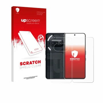 Front side of a product packaging with the brand logo upscreen. Next to it is the device Nothing Phone (3a) (Front+Back) shown