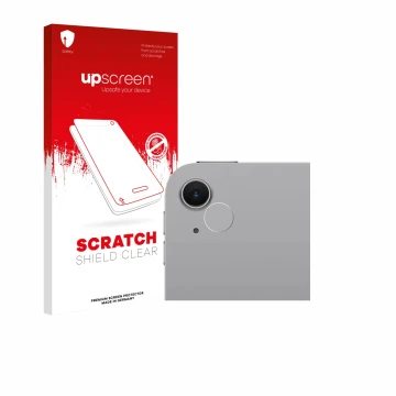 Front side of a product packaging with the brand logo upscreen. Next to it is the device Apple iPad Air 11