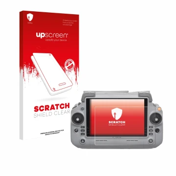 Front side of a product packaging with the brand logo upscreen. Next to it is the device DJI RC Plus 2 shown with the correspo