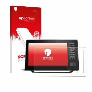 Front side of a product packaging with the brand logo upscreen. Next to it is the device Humminbird Xplore 10 shown with the c