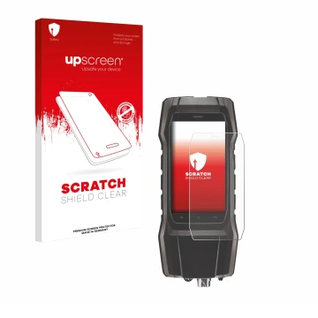 Front side of a product packaging with the brand logo upscreen. Next to it is the device Testo 300 shown with the correspondin