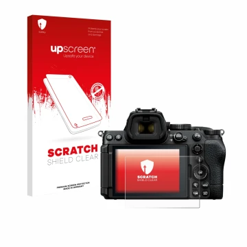 Front side of a product packaging with the brand logo upscreen. Next to it is the device Nikon Z5 II shown with the correspond