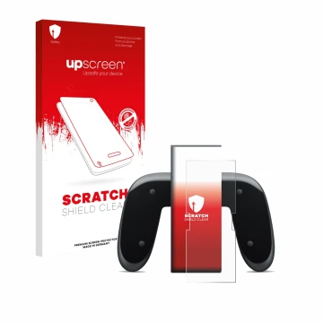 Front side of a product packaging with the brand logo upscreen. Next to it is the device Nintendo Switch 2 Joy-Con 2-Holder sh
