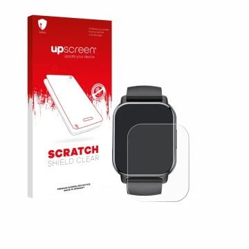 Front side of a product packaging with the brand logo upscreen. Next to it is the device Poounur T80 1.95