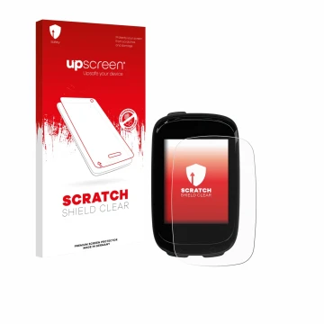 Front side of a product packaging with the brand logo upscreen. Next to it is the device Decathlon Van Rysel GPS 500 shown wit