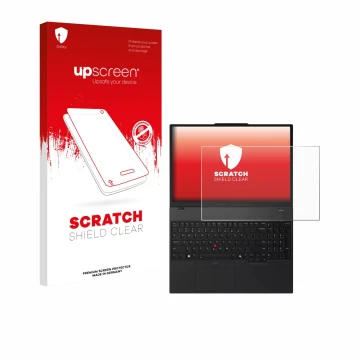 Front side of a product packaging with the brand logo upscreen. Next to it is the device Lenovo ThinkPad T16 Gen 4 shown with 