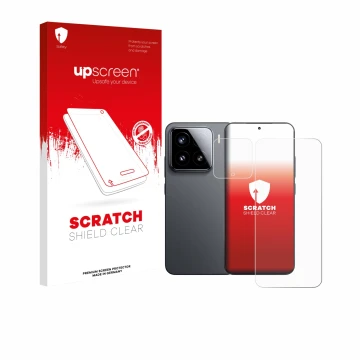 Front side of a product packaging with the brand logo upscreen. Next to it is the device Xiaomi 15 (Front+Camera) shown with t