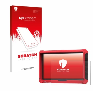 Front side of a product packaging with the brand logo upscreen. Next to it is the device Lilliput A7s 7