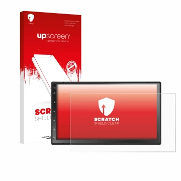 Front side of a product packaging with the brand logo upscreen. Next to it is the device Atoto A5L 7