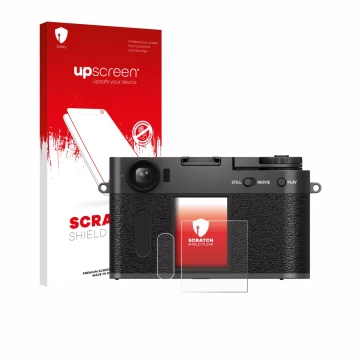 Front side of a product packaging with the brand logo upscreen. Next to it is the device Fujifilm X Half X-HF1 shown with the 