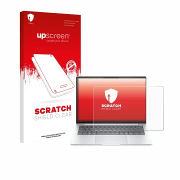 Front side of a product packaging with the brand logo upscreen. Next to it is the device HP EliteBook 8 G1i 14