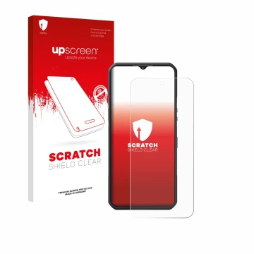 Front side of a product packaging with the brand logo upscreen. Next to it is the device Oukitel WP55 Pro shown with the corre