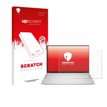 Front side of a product packaging with the brand logo upscreen. Next to it is the device Dell 14 Premium Laptop shown with the