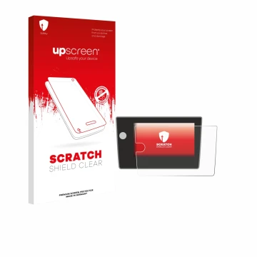 Front side of a product packaging with the brand logo upscreen. Next to it is the device Volkswagen Polo Life 2024 shown with 