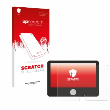 Front side of a product packaging with the brand logo upscreen. Next to it is the device Dynavin D9-DCX Plus Flex - C shown wi