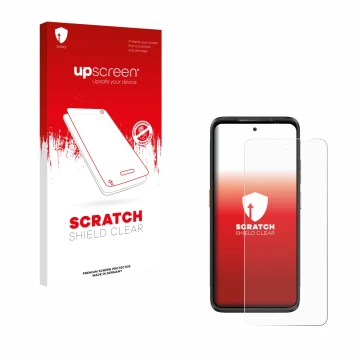 Front side of a product packaging with the brand logo upscreen. Next to it is the device Ulefone Armor 23 Ultra shown with the