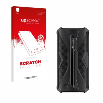 Front side of a product packaging with the brand logo upscreen. Next to it is the device Ulefone Armor X12 Pro (ONLY Camera Le