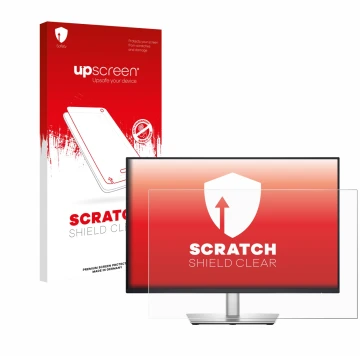 Front side of a product packaging with the brand logo upscreen. Next to it is the device Dell Pro 24 Plus P2425 shown with the