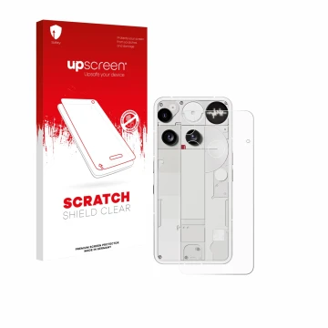 Front side of a product packaging with the brand logo upscreen. Next to it is the device Nothing Phone (3) (Back) shown with t