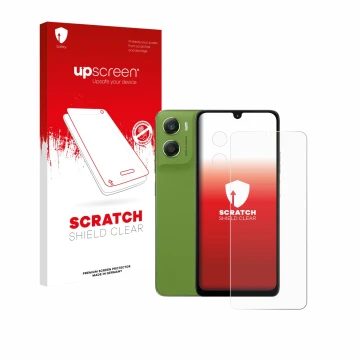 Front side of a product packaging with the brand logo upscreen. Next to it is the device Motorola Moto G06 Power (Front+Camera