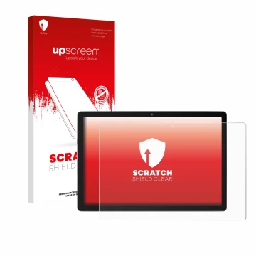 Front side of a product packaging with the brand logo upscreen. Next to it is the device Yicty MB1001 10.1