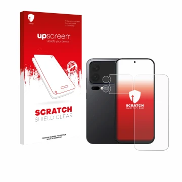 Front side of a product packaging with the brand logo upscreen. Next to it is the device Xiaomi 17 Pro (Front+Camera) shown wi