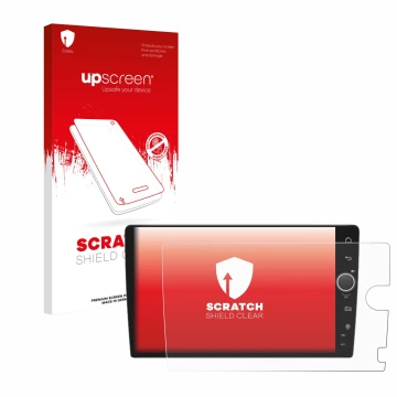 Front side of a product packaging with the brand logo upscreen. Next to it is the device Joying Car Radio 9