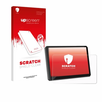 Front side of a product packaging with the brand logo upscreen. Next to it is the device Carpuride W502BS Pro 5