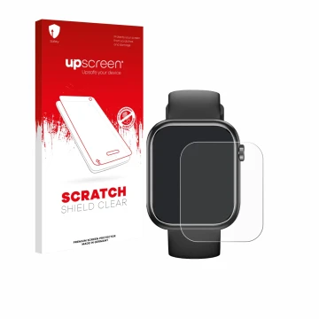 Front side of a product packaging with the brand logo upscreen. Next to it is the device RLQA G104 1.83