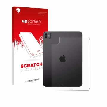 Front side of a product packaging with the brand logo upscreen. Next to it is the device Apple iPad Pro 11