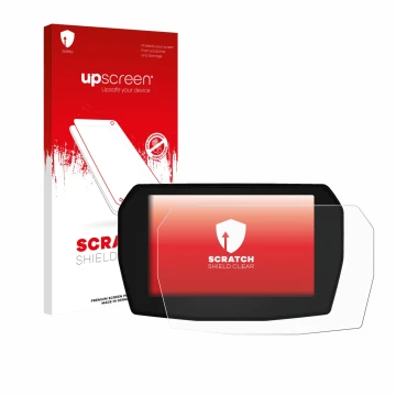 Front side of a product packaging with the brand logo upscreen. Next to it is the device Ducati Panigale V2 2025 shown with th