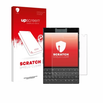 Front side of a product packaging with the brand logo upscreen. Next to it is the device Unihertz Titan 2 shown with the corre
