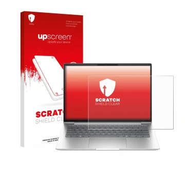 Front side of a product packaging with the brand logo upscreen. Next to it is the device HP ProBook 4 G1a 14