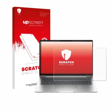 Front side of a product packaging with the brand logo upscreen. Next to it is the device HP ProBook 4 G1a 16