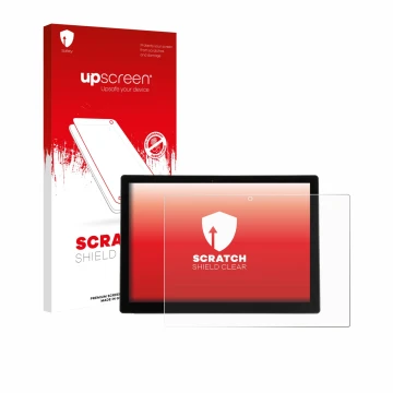 Front side of a product packaging with the brand logo upscreen. Next to it is the device Wortmann Terra Pad 1200V2 12.3